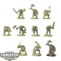 Orks - 6x Ork Boyz & 4x Boyz - teilweise bemalt