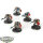 Grey Knights - 5x Grey Knights Terminator Squad - teilweise bemalt