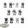 Chaos Space Marines - 11x Chaos Space Marines - klassisch - teilweise bemalt