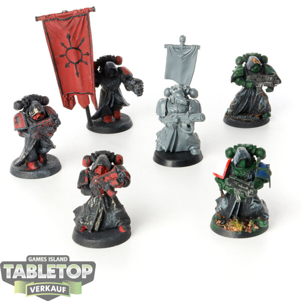 Chaos Space Marines - 6x Fallen - teilweise bemalt