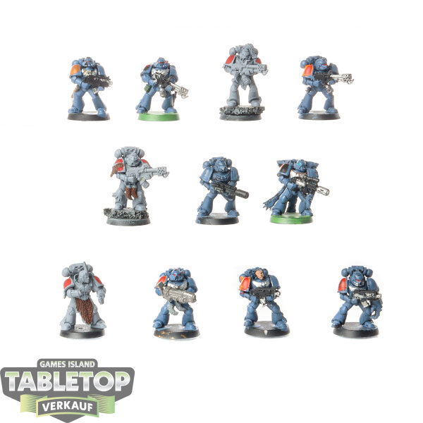 Space Wolves - 11x Tactical Marines - klassisch - teilweise bemalt