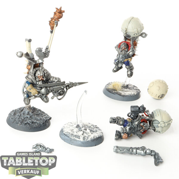 Kharadron Overlords - 3 x Endrinriggers - teilweise bemalt