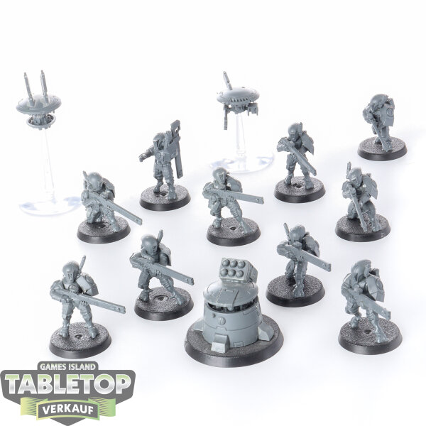 Tau Empire - 10 x Fire Warriors Strike Team - unbemalt