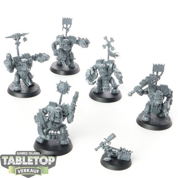 Orks - 5x Ork Nobz - unbemalt