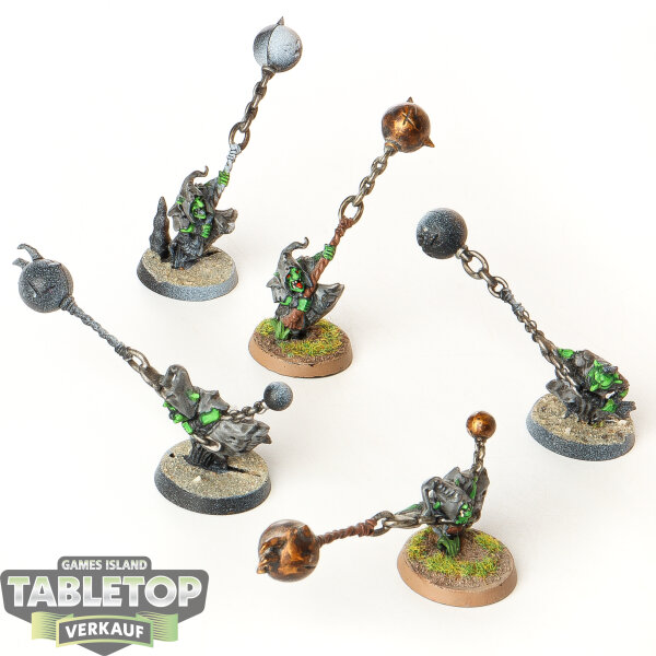 Orks - 5x Loonsmasha Fanatics - bemalt