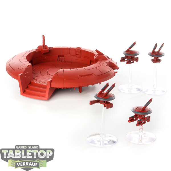Tau Empire - Tidewall Droneport - teilweise bemalt