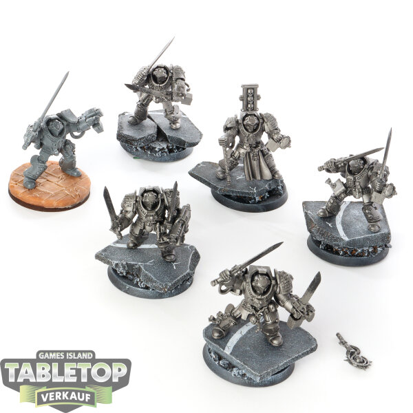 Grey Knights - 6x Grey Knights Terminator Squad - teilweise bemalt