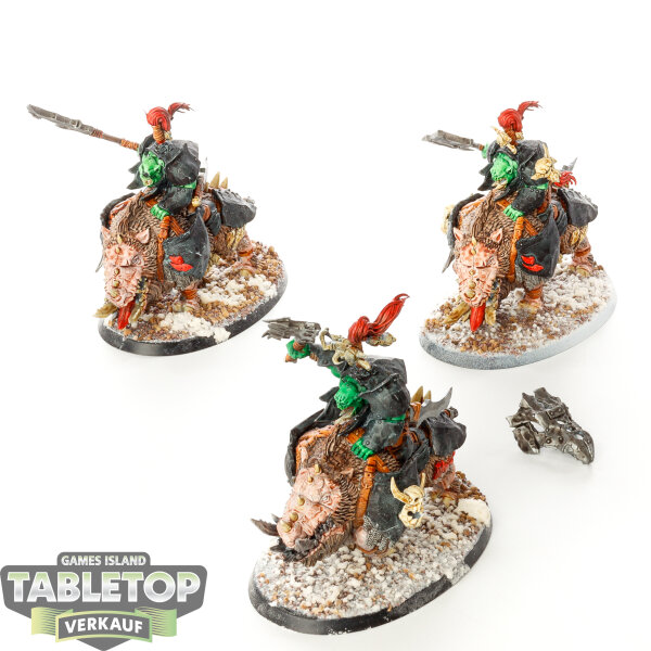 Orruk Warclans - 3x Gore-gruntas - bemalt