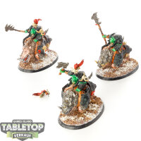 Orruk Warclans - 3x Gore-gruntas - bemalt