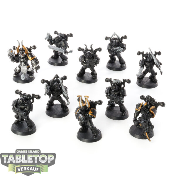 Chaos Space Marines - 10x Chaos Space Marines (Classic) - bemalt