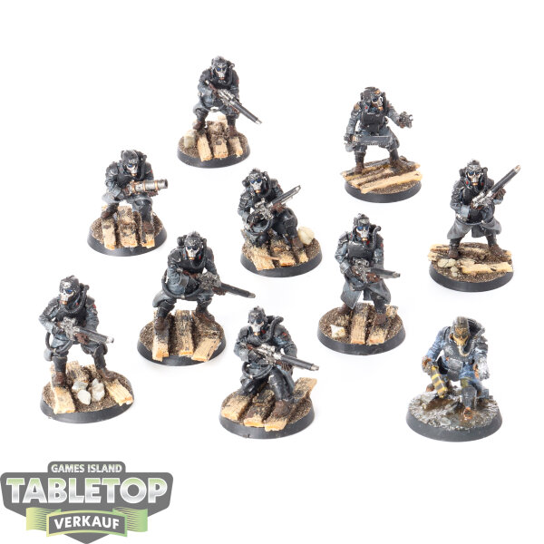 Astra Militarum - 10 Death Korps of Krieg Grenadier Squad - bemalt