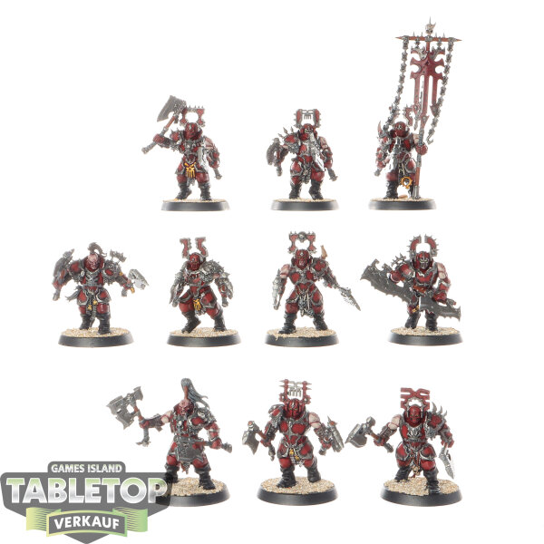 Blades of Khorne - 10x Blood Warriors - bemalt