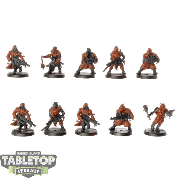 Chaos Space Marines - 10 Chaos Cultists - teilweise bemalt