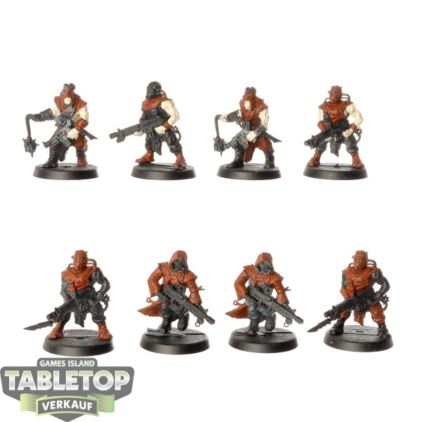 Chaos Space Marines - 8 Chaos Cultists - teilweise bemalt