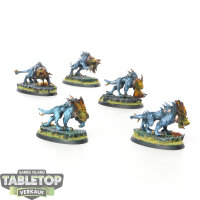 Blades of Khorne - 5x Flesh Hounds - bemalt