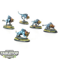 Blades of Khorne - 5x Flesh Hounds - bemalt