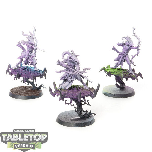 Disciples of Tzeentch - 3x Tzaangor Skyfires - teilweise bemalt