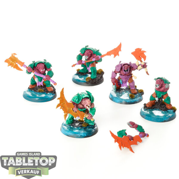 Orruk Warclans - 5x Brutes - teilweise bemalt