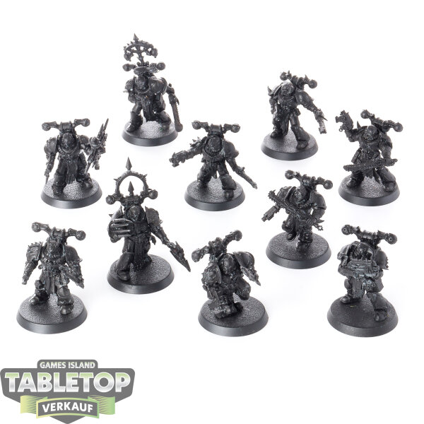 Chaos Space Marines - 10 x Chaos Space Marines - grundiert