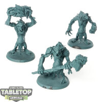 Gloomspite Gitz - 3 Rockgut Troggoths - grundiert