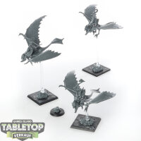 Lizardmen - 3 Ripperdactyl Riders - unbemalt