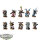 Chaos Space Marines - 10 x Chaos Space Marines klassisch - teilweise bemalt