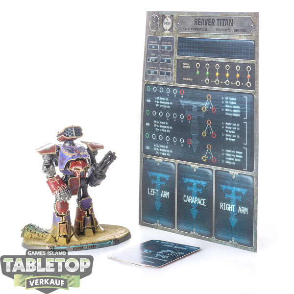 Legion Imperiales - Reaver Battle Titan with Power Fist and Gatling Blaster - bemalt