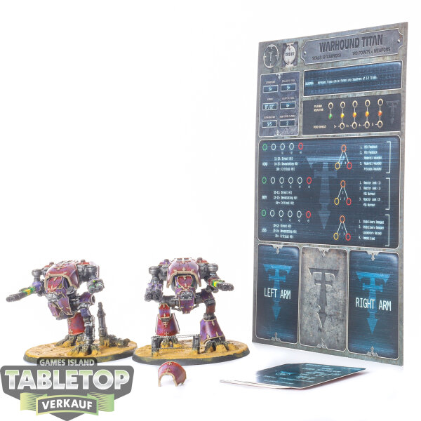 Legion Imperiales - 2x Warhound Scout Titans with Turbo-laser Destructors and Vulcan Mega-Bolters - bemalt