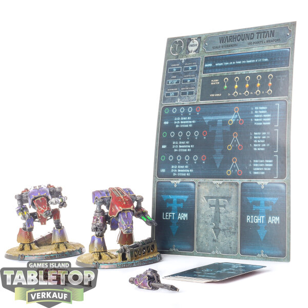 Legion Imperiales - 2x Warhound Scout Titans with Turbo-laser Destructors and Vulcan Mega-Bolters - bemalt