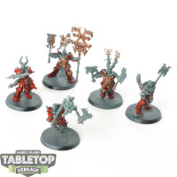 Blades of Khorne - 5 x Skullreapers - teilweise bemalt