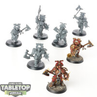 Blades of Khorne - 7 x Blood Warriors - teilweise bemalt