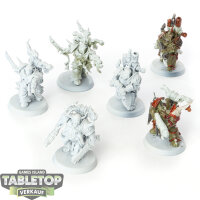 Death Guard - 6 Plague Marines - teilweise bemalt