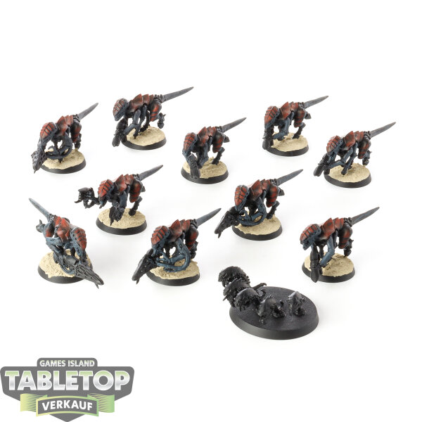 Tyraniden - 10 Termagants & Ripper Swarm klassisch - teilweise bemalt