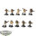 Astra Militarum - 10 x Cadian Shock Troops klassisch - teilweise bemalt