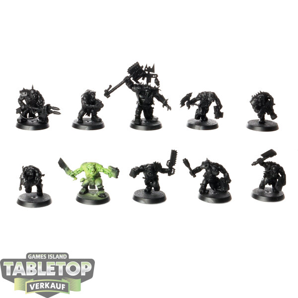 Orks - 10 x Boyz - teilweise bemalt