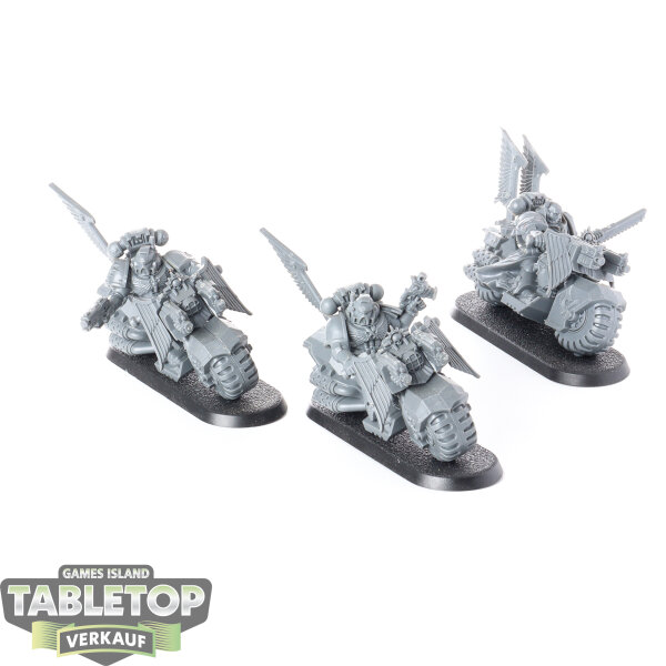 Dark Angels - 3x Ravenwing Bike Squadron - unbemalt