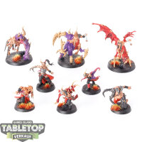 Chaos Space Marines - 8x Accursed Cultists - bemalt