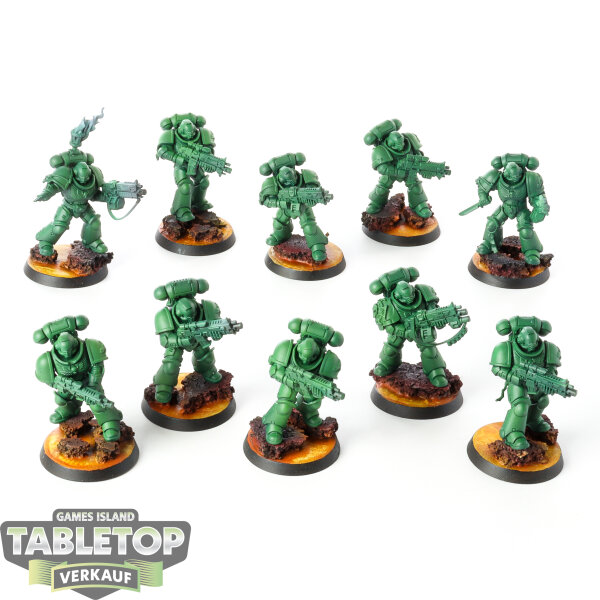 Salamanders - 10 Intercessor - teilweise bemalt