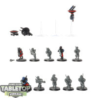 Tau Empire - 10 x Pathfinder Team - teilweise bemalt