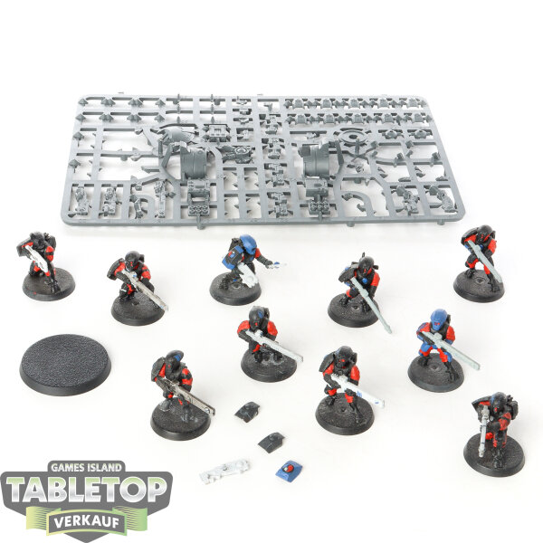 Tau Empire - 10 x Fire Warriors Strike Team - teilweise bemalt