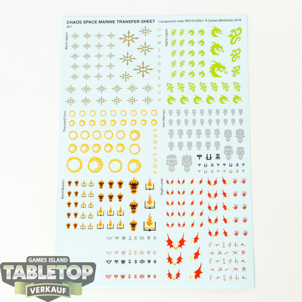 Chaos Space Marines - 1x Transfer Sheet - Sonstiges