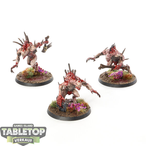Flesh-eater Courts - 3x Crypt Haunter Courtier - bemalt