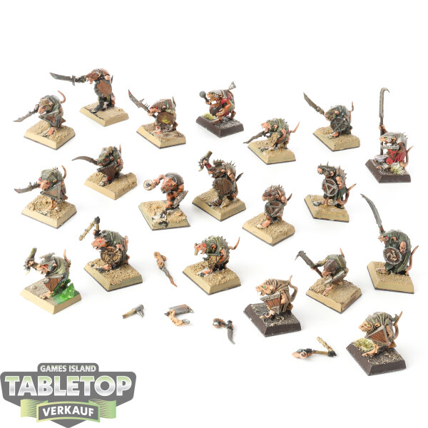 Skaven - 20 x Clanrats klassisch - bemalt