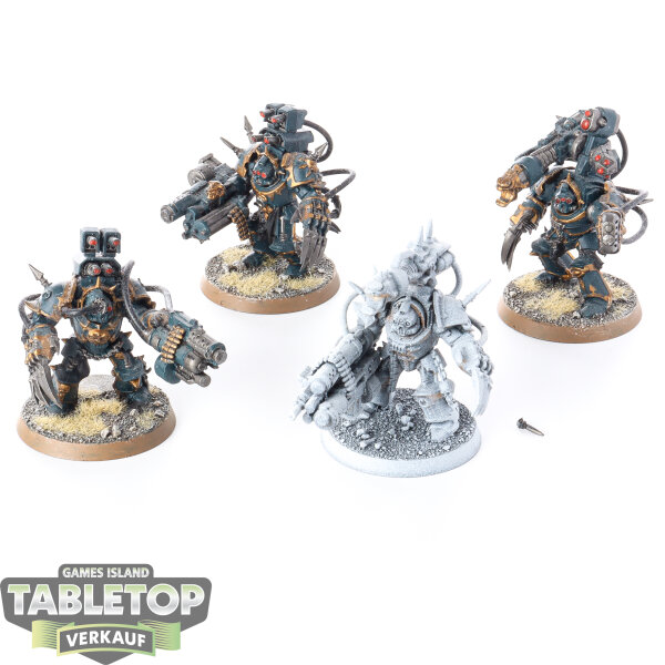 Chaos Space Marines - 4 Chaos Terminator - teilweise bemalt
