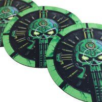 Playmats.eu - Rubber Zones for Warhammer 40k 10th Edition 7,6"/19,3 cm (6 Pieces) - Ancient Evil