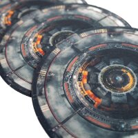 Playmats.eu - Rubber Zones for Warhammer 40k 10th Edition 7,6"/19,3 cm (6 Pieces) - Core