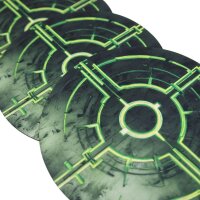 Playmats.eu - Rubber Zones for Warhammer 40k 10th Edition 7,6"/19,3 cm (6 Pieces) - Tomb Gate