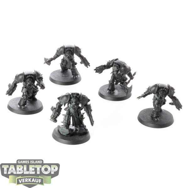 Chaos Space Marines - 5 x Chaos Terminator Squad - grundiert