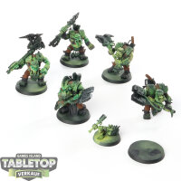 Orks - 5x Ork Nobz - teilweise bemalt