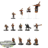 Tau Empire - 10x Pathfinder Team - teilweise bemalt